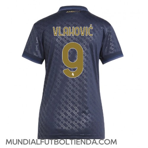 Camiseta Juventus Dusan Vlahovic #9 Tercera Equipación Replica 2024-25 para mujer mangas cortas